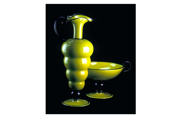 Dante Marioni | Chartreuse and Black Pair
